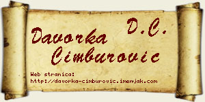 Davorka Čimburović vizit kartica
